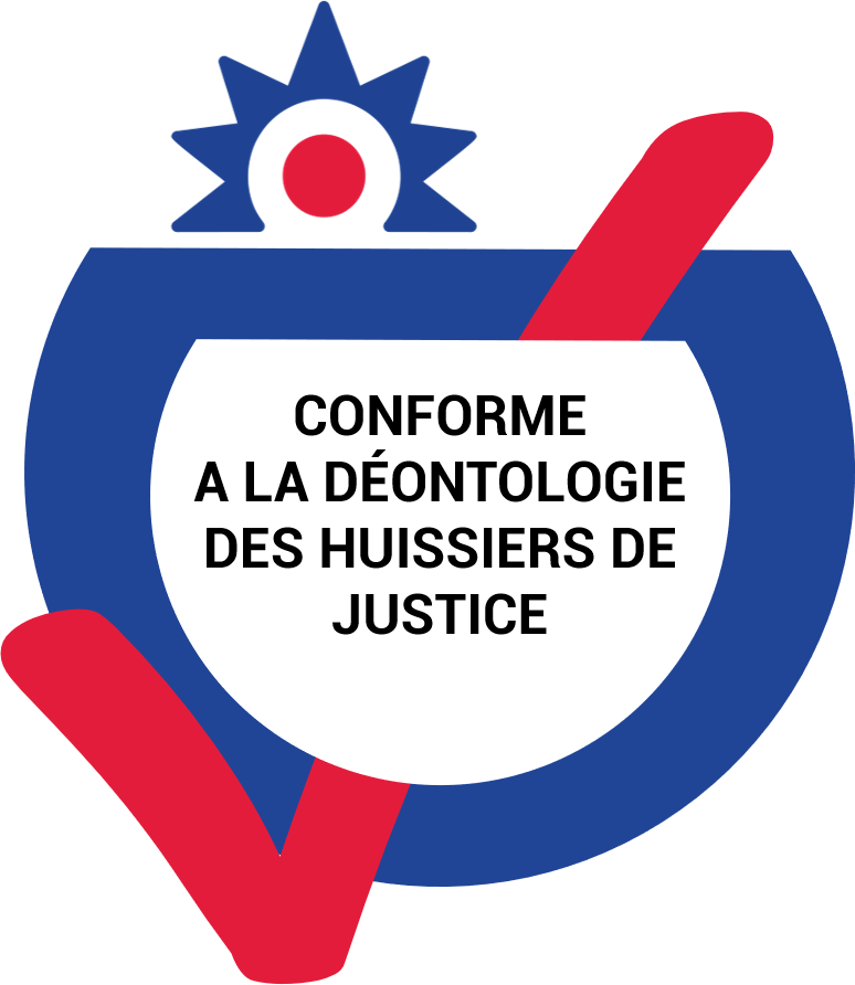logo de conformité déontologique de la chambre nationale des commissaires de justice